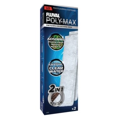 Fluval Poly-Max Cartridge is Specifically designed for the Fluval U3 filter, the U3 Poly-Max Cartridge helps control green water and unsightly algae growth by trapping and adsorbing phosphate, nitrite and nitrate.